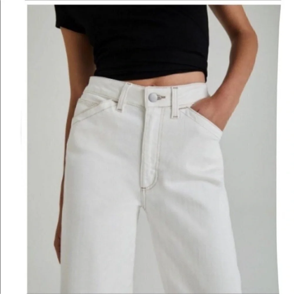 AG Adriano Goldschmied Rosie Workwear Wide Leg Jeans White 
Size 32 - Picture 4 of 12